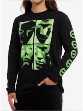 Type O Negative Face Grid Long-Sleeve T-Shirt Size Medium NWOT